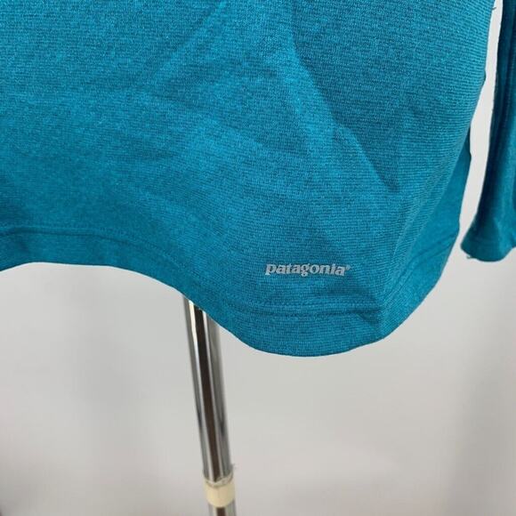 Patagonia Shirt Womens XS Cyan Polartec Capilene Midweight Crew Neck Base Layer - Picture 4 of 10